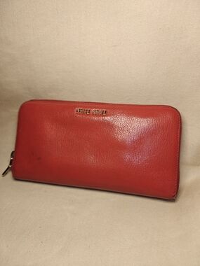 Miu Miu Red Zip-Around Leather Wallet